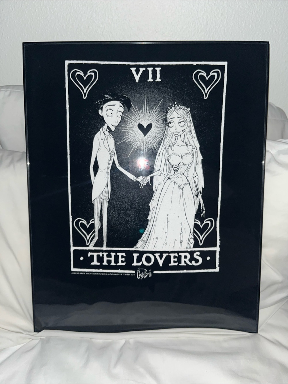 Corpse Bride The Lovers 16×20 Glass-Framed Textile Wall Art